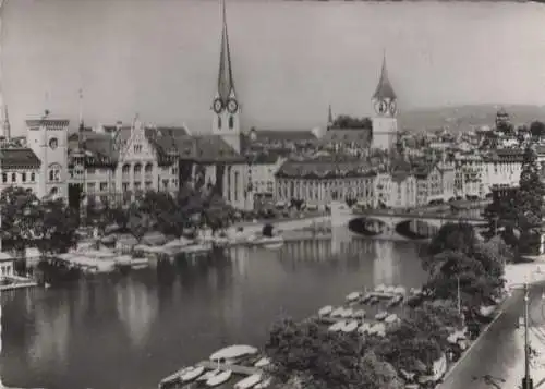 Schweiz - Schweiz - Zürich - Limmat mit Stadthaus - ca. 1965