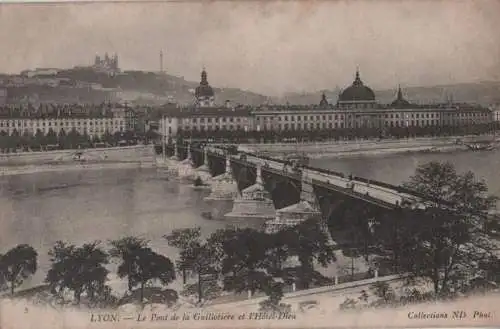 Frankreich - Frankreich - Lyon - Le Pont de la Guillotiere et Hotel Dieu - ca. 1930