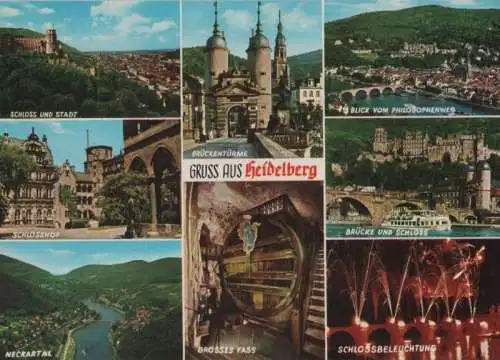 Heidelberg - u.a. Schloss und Stadt - ca. 1980