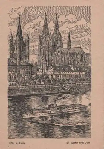 Köln - St. Martin und Dom - ca. 1955