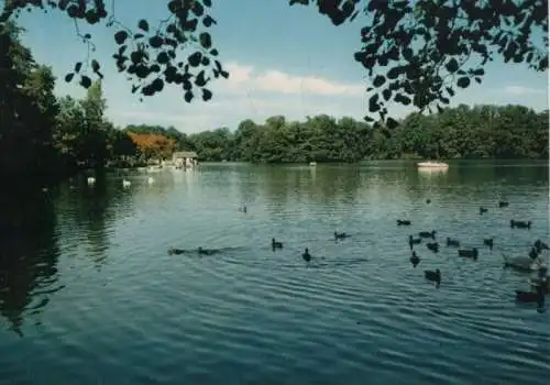 Bad Nauheim - Großer Teich am Kurpark - ca. 1980