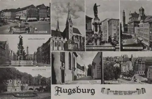 Augsburg - u.a. Herkulesbrunnen - 1957