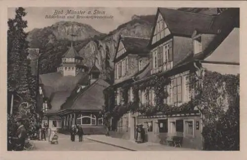 Bad Münster am Stein-Ebernburg - Bäderhaus und Brunnenpromenade - ca. 1935