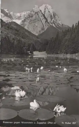 Garmisch-Partenkirchen - Riessersee gegen Zugspitze - ca. 1955