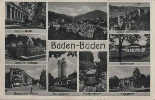 Baden-Baden - u.a. Stadtansicht - 1935