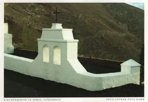 Spanien - Lanzarote - Spanien - Kirchenmauer in Femes