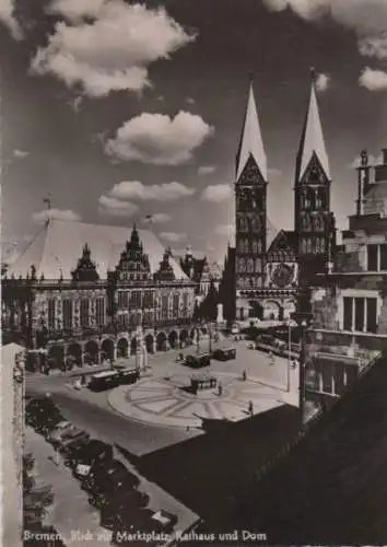 Bremen - Blick auf Marktplatz - ca. 1960