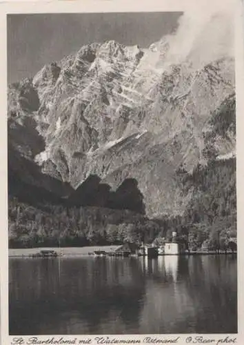 Berchtesgaden - St. Bartholomä mit Watzmann - ca. 1955