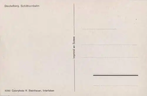 Schweiz - Stechelberg - Schweiz - Schilthornbahn