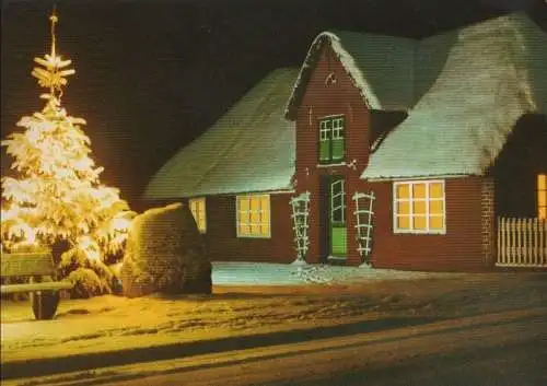 Friesenhaus im Schnee - 1986