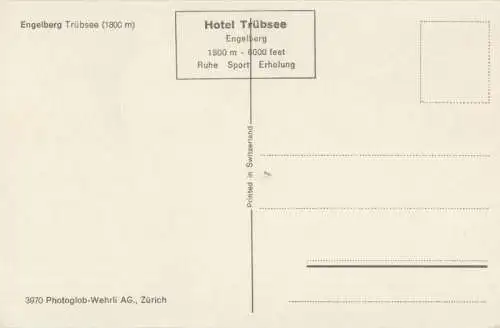 Schweiz - Engelberg - Schweiz - Trübsee