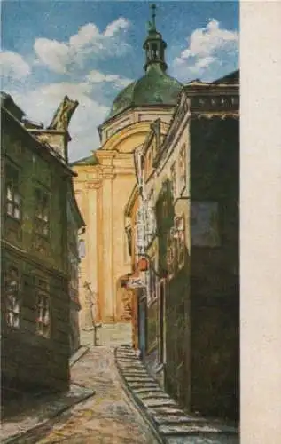 Tschechien - Tschechien - Olmütz - Olomouc - Michaelergasse und Kirche - 1994