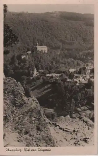 Schwarzburg - Blick vom Trippstein - ca. 1955