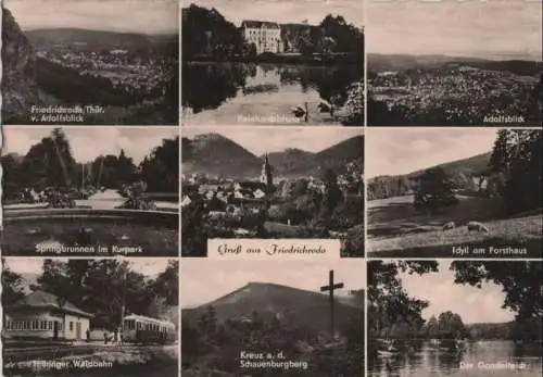 Friedrichroda - u.a. Springbrunnen im Kurpark - 1961