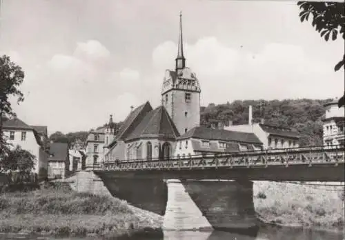 Gera - Untermhäuser Brücke mit St. Marien - ca. 1980