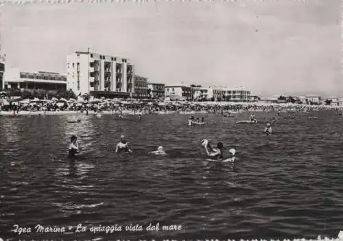 Italien - Italien - Igea Marina - La spiaggia vista dal mare - ca. 1960