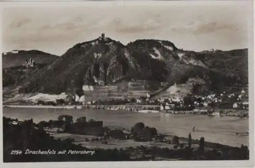 Drachenfels - mit Petersberg - ca. 1955