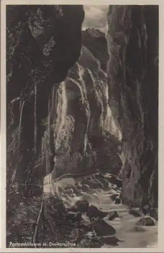 Partnachklamm - mit Dreitorspitze - ca. 1940