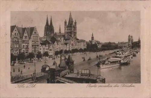 Köln - Partie zwischen den Brücken - ca. 1950