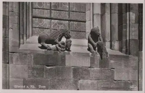 Worms - Dom, Tierfiguren - ca. 1955