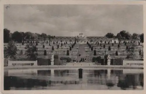 Potsdam - Sanssouci, Schloß mit Terrassen - 1957