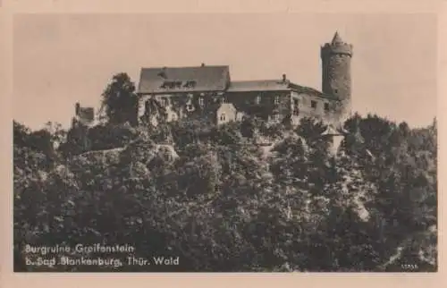 Bad Blankenburg - Bad Blankenburg - Ruine Greifenstein - ca. 1955