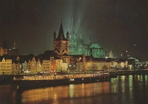 Köln - Rheinufer bei Nacht - 1987