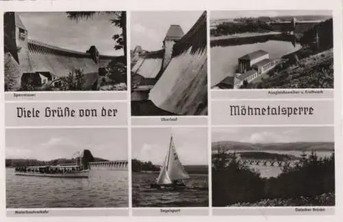 Möhnetalsperre - u.a. Ausgleichsweiher - ca. 1955