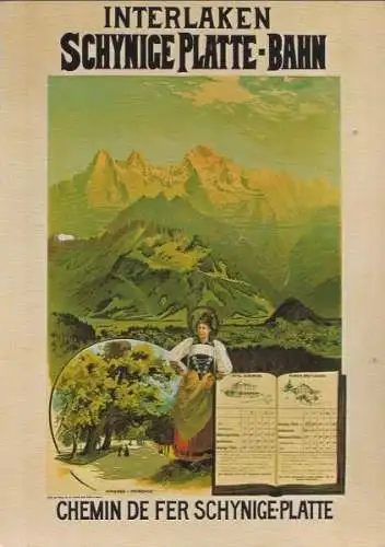 Schweiz - Schweiz - Schynige Platte-Bahn - ehemaliges Plakat - ca. 1990