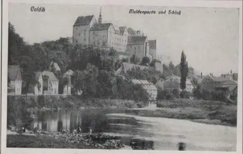 Colditz - Muldenpartie und Schloß - ca. 1950