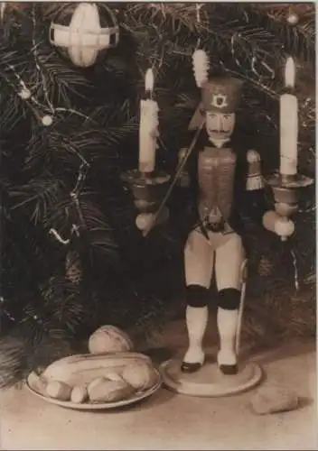 Frohe Weihnachten Figur mit Kerzen