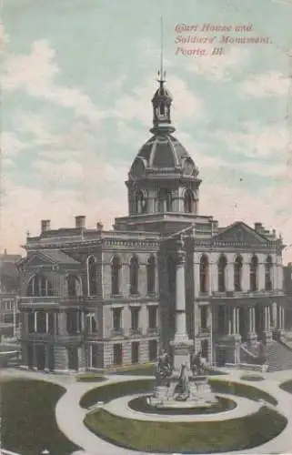 USA - USA, Illinois - Peoria Ill. - Court House and Monument - ca. 1935