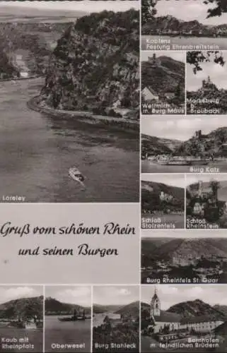 Rhein - Burgen, u.a. Rheinfels - 1959