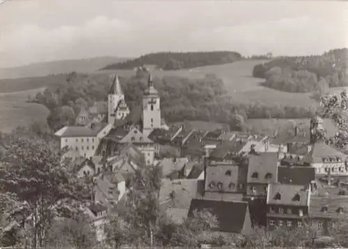 Schwarzenberg / Erzgebirge - Teilansicht mit Schloss