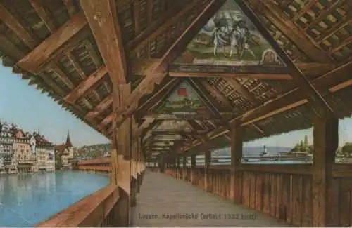 Schweiz - Schweiz - Luzern - Kapellbrücke - ca. 1950