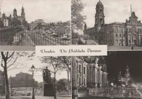 Dresden - Die Brühlsche Terrasse - 1969