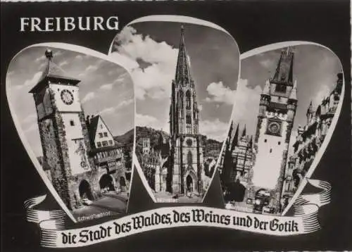 Freiburg - u.a. Schwabentor - ca. 1965