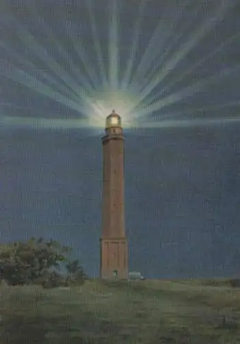 Norderney - Leuchtturm bei Nacht - 1974