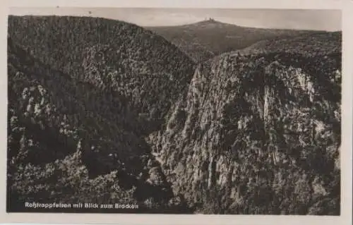 Bodetal bei Thale - Roßtrappfelsen - ca. 1955