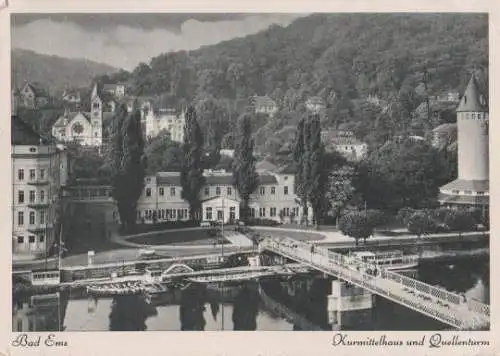 Bad Ems mit Quellenturm - 1957