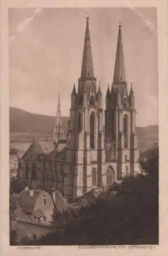 Marburg - Elisabethkirche von Nordwesten - ca. 1935