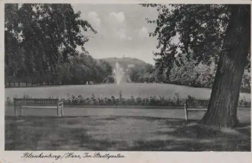 Blankenburg Harz - Stadtgarten - ca. 1955