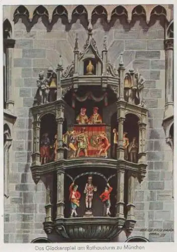 Das Glockenspiel am Rathausturm München - ca. 1975