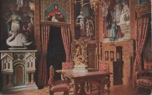 Schwangau Neuschwanstein - Schloß, Speisezimmer - ca. 1935