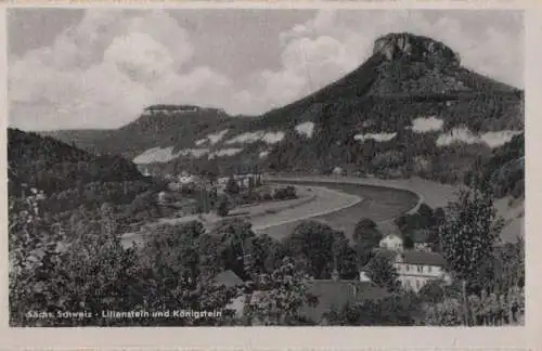 Königstein - mit Lilienstein - 1956