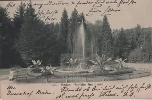 Schweiz - Schweiz - Baden - Fontaine lumineuse - 1905