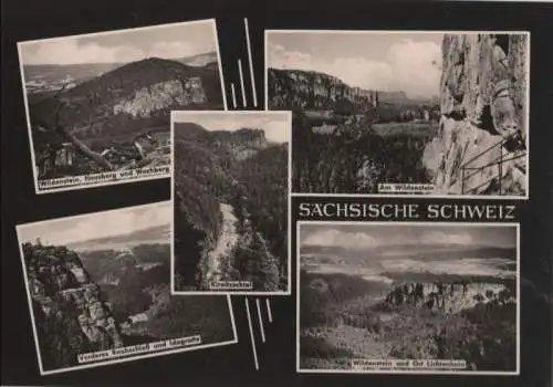 Sächsische Schweiz - u.a. Wildenstein und Ort Lichtenhain - 1965