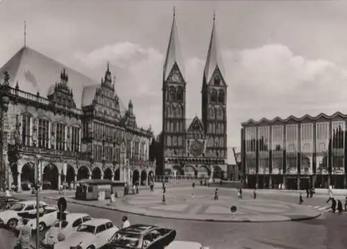 Bremen - Dom und Parlamentsgebäude - ca. 1960