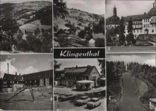 Klingenthal - u.a. Rathaus und Kirche - ca. 1980