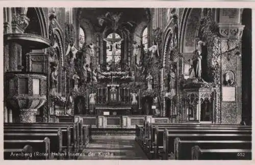 Koblenz-Arenberg - Roter Hahn, Inneres der Kirche - ca. 1960